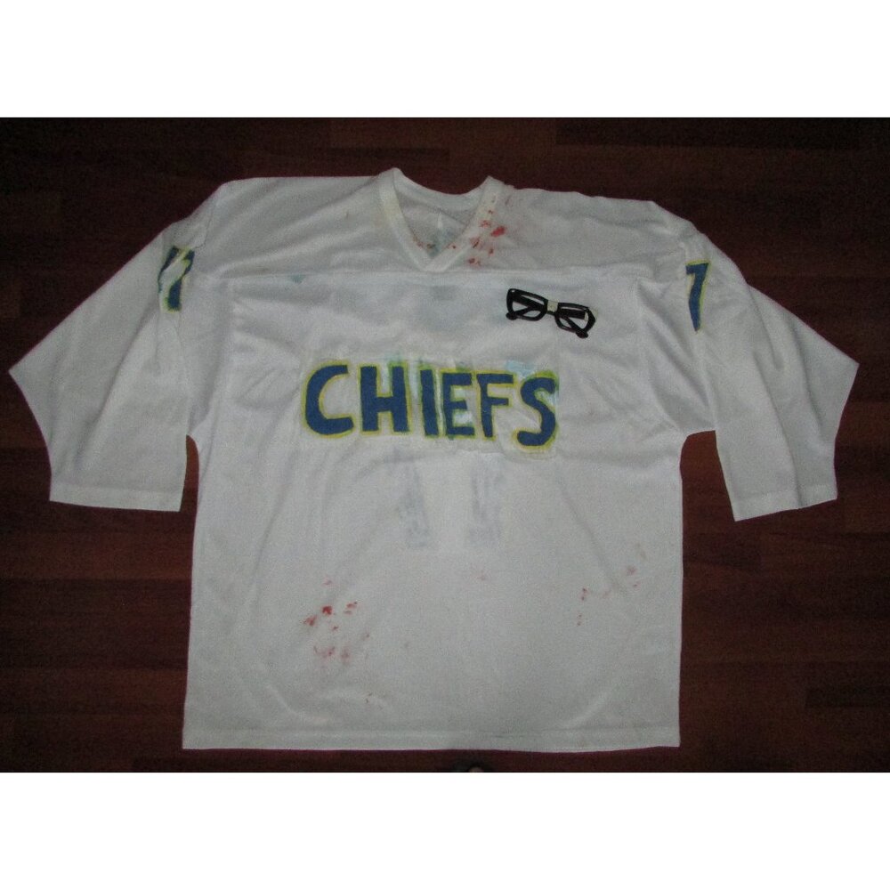Hanson Brothers Chiefs Hockey Jersey Costume w/ Glasses